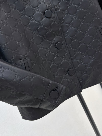 Guc 25fw leather jacket