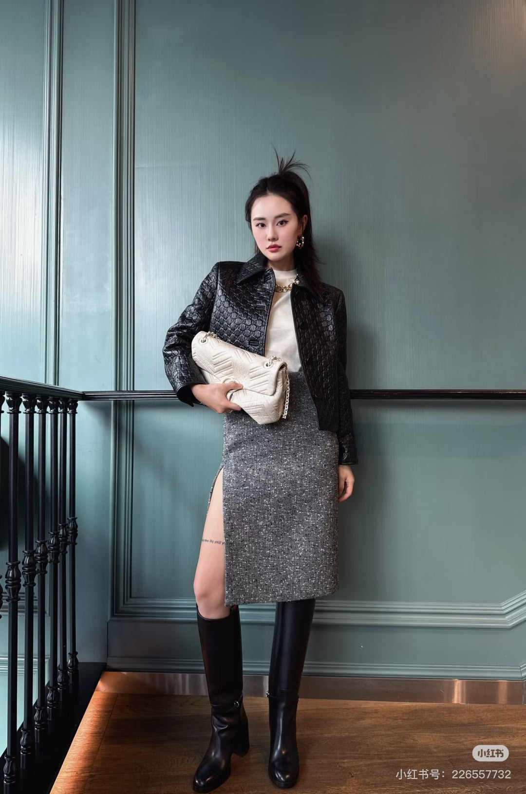 Guc 25fw leather jacket