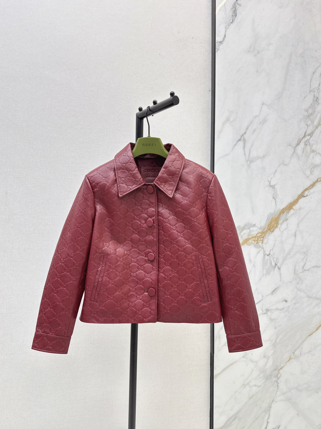 Guc 25fw leather jacket