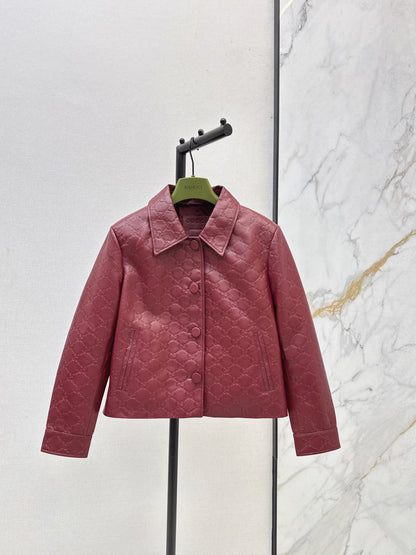 Guc 25fw leather jacket