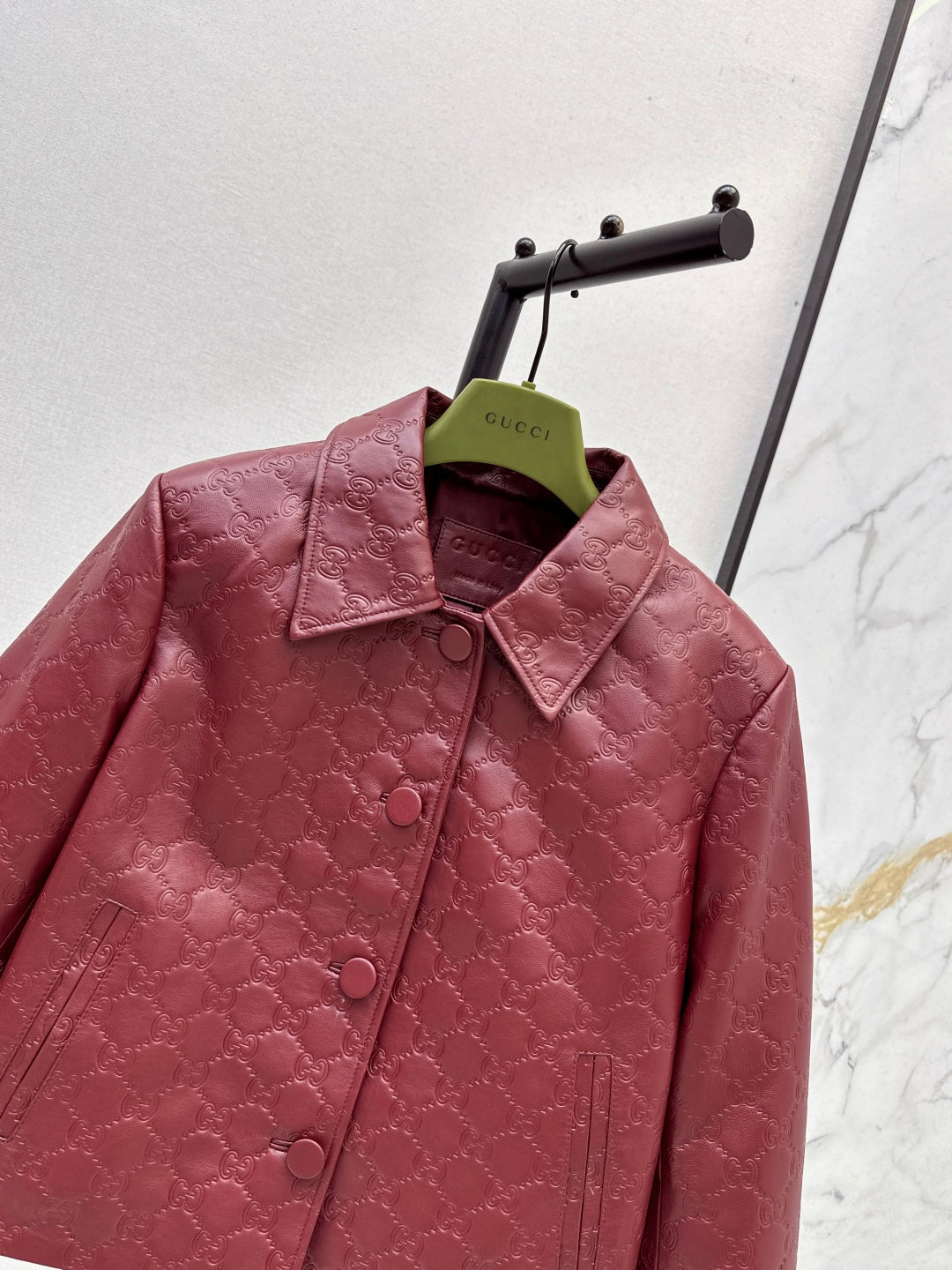 Guc 25fw leather jacket