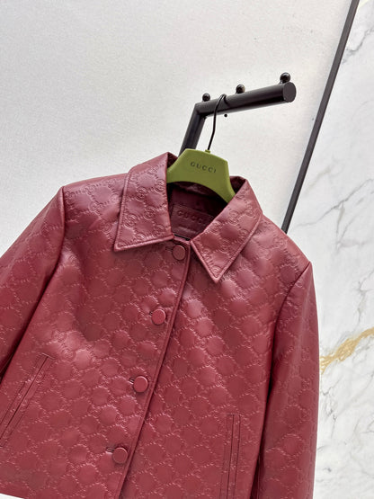 Guc 25fw leather jacket