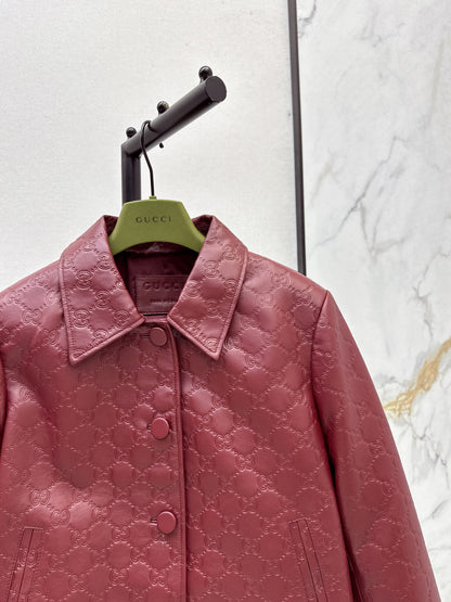 Guc 25fw leather jacket