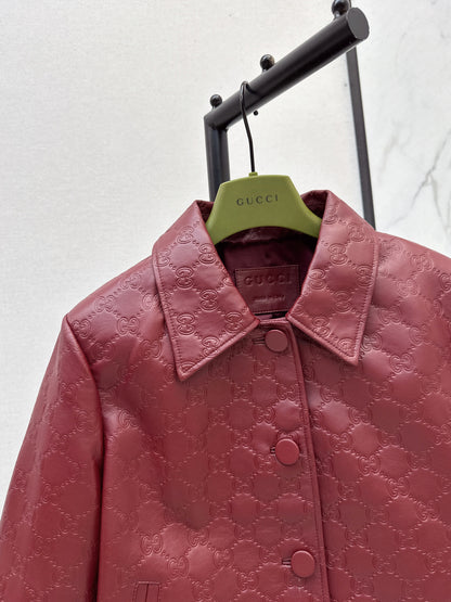 Guc 25fw leather jacket