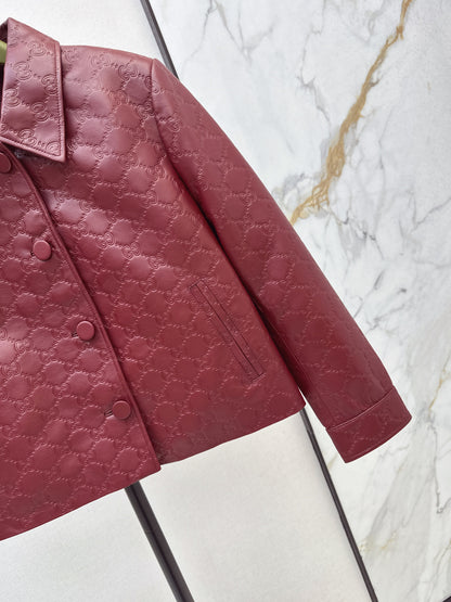 Guc 25fw leather jacket