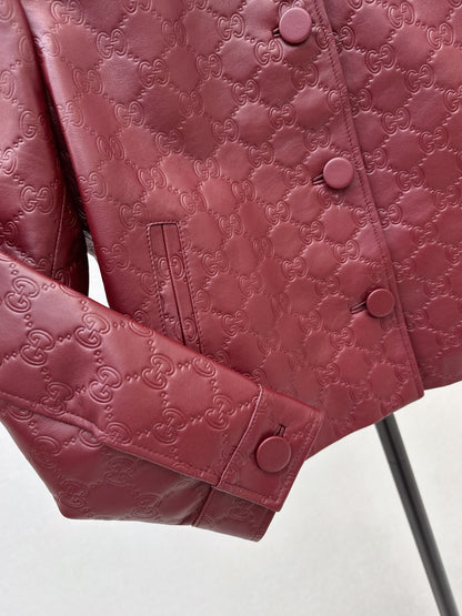 Guc 25fw leather jacket