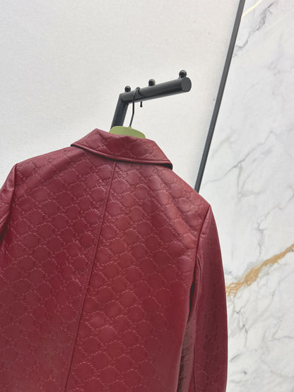 Guc 25fw leather jacket