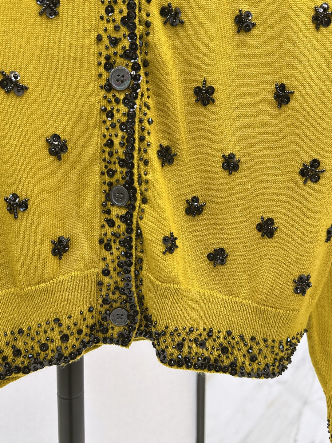 Miu 25fw beading cardigan