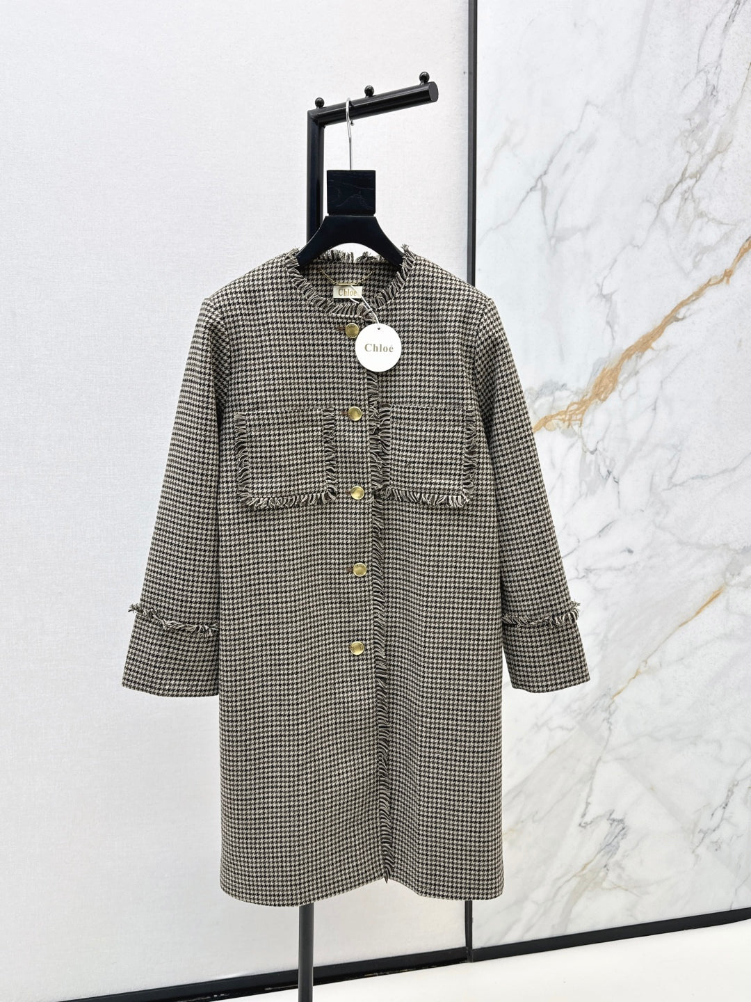 Chol 25fw houndstooth overcoats