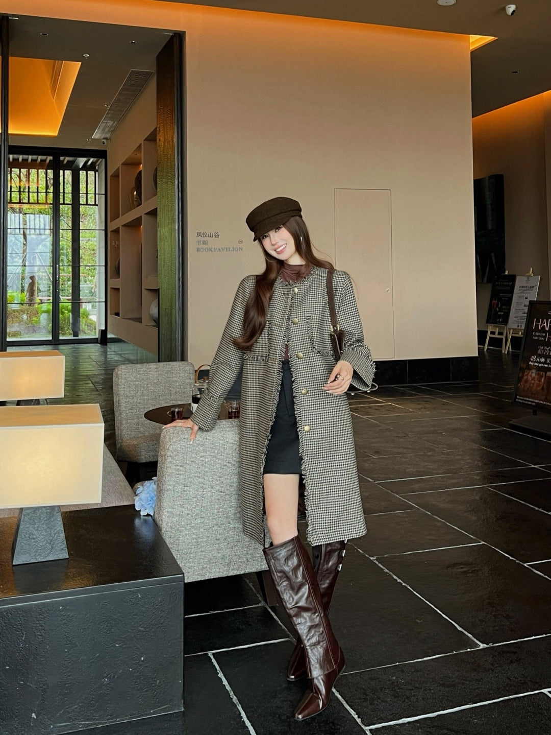 Chol 25fw houndstooth overcoats