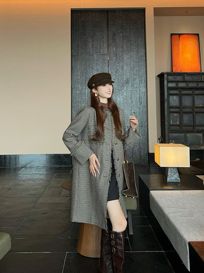 Chol 25fw houndstooth overcoats