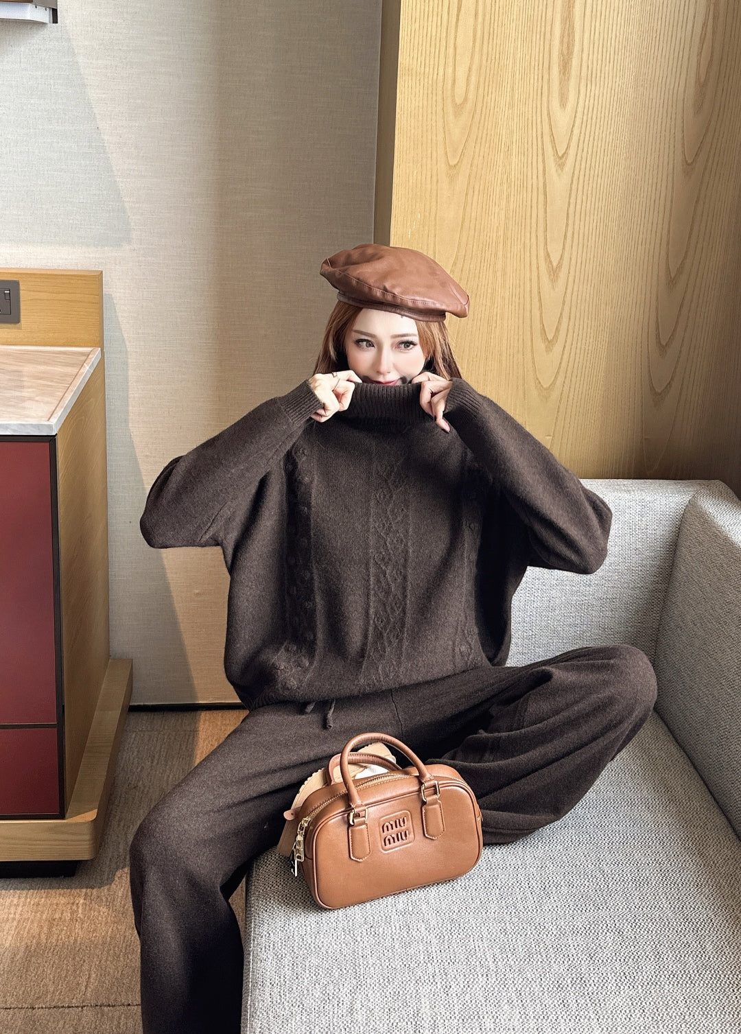 Ralp 25fw turtleneck sweater pants set