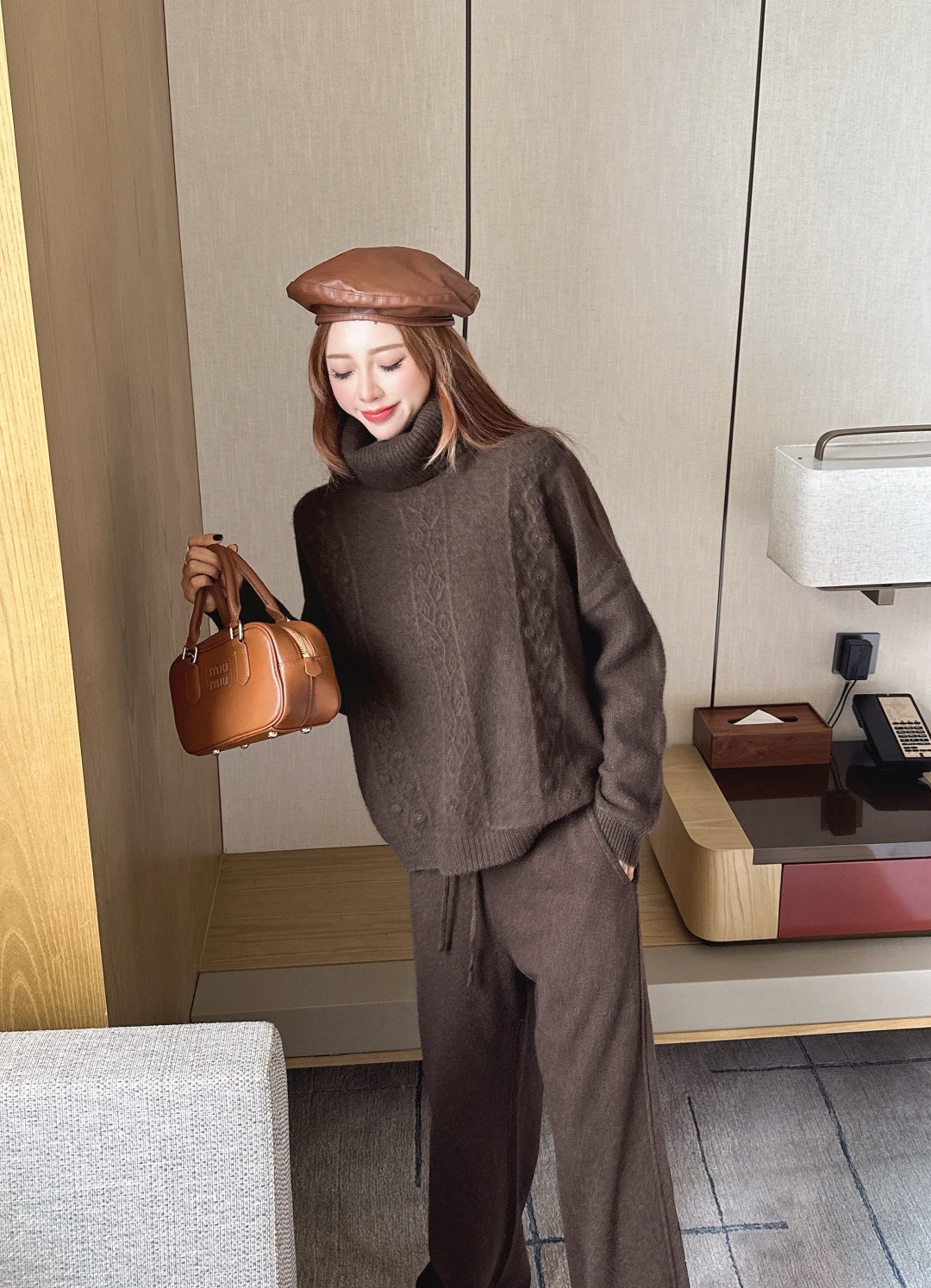 Ralp 25fw turtleneck sweater pants set