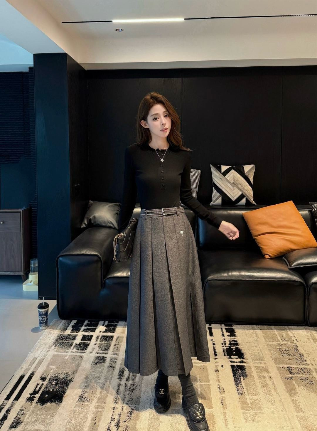 CD 25fw pleated skirt