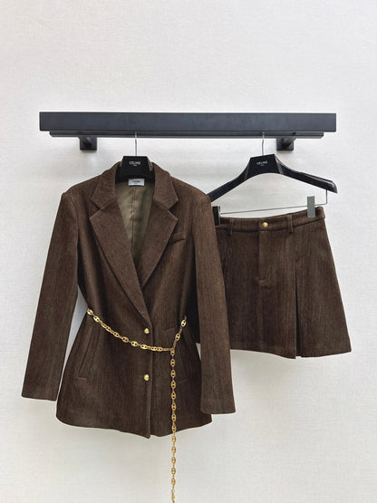 Celi 25fw blazer skirt set