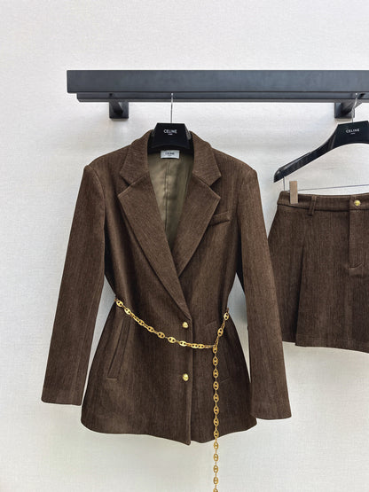 Celi 25fw blazer skirt set