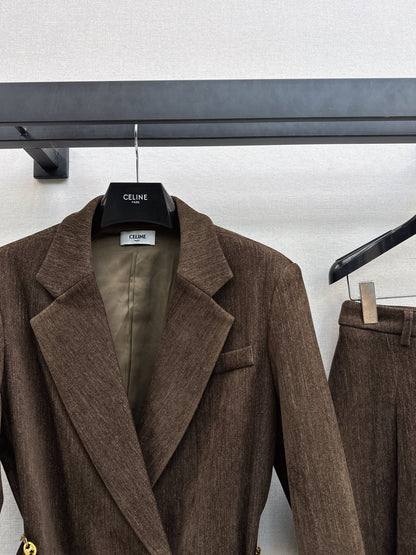 Celi 25fw blazer skirt set