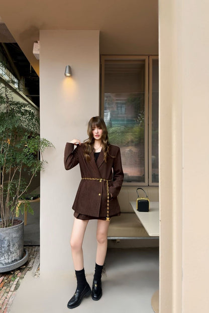 Celi 25fw blazer skirt set