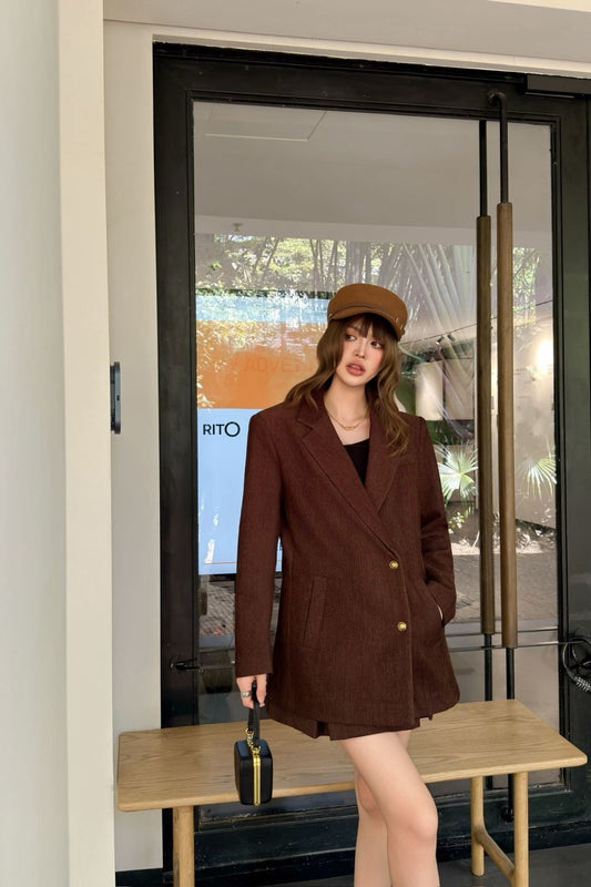 Celi 25fw blazer skirt set