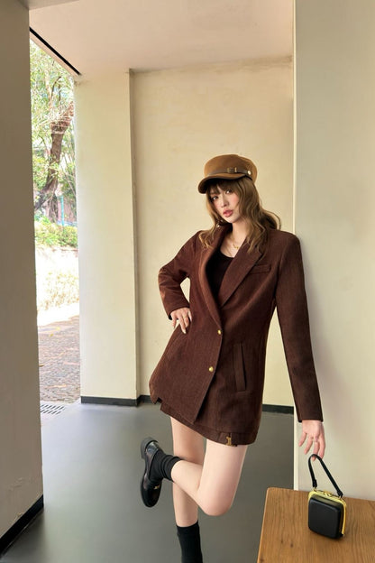 Celi 25fw blazer skirt set