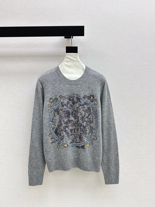 CD 25fw embroidery sweater