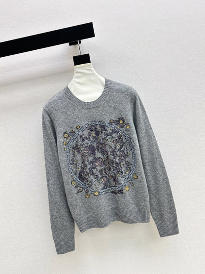 CD 25fw embroidery sweater