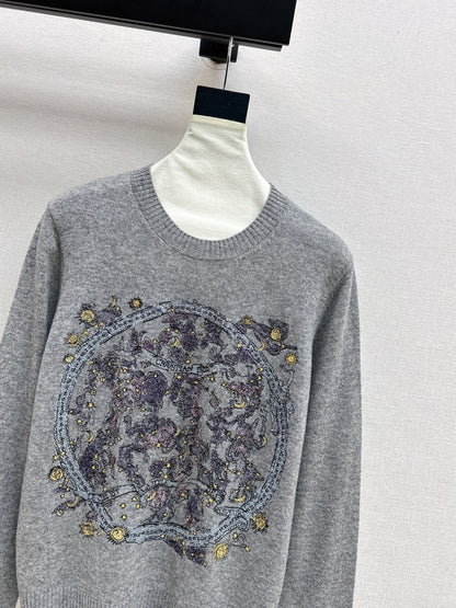 CD 25fw embroidery sweater
