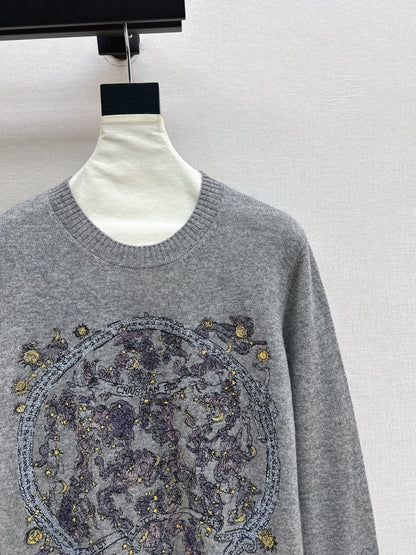 CD 25fw embroidery sweater