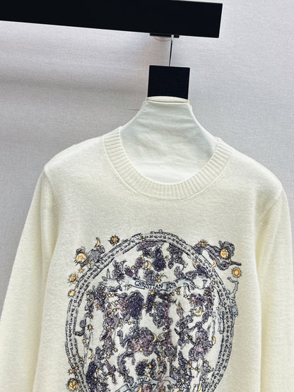 CD 25fw embroidery sweater