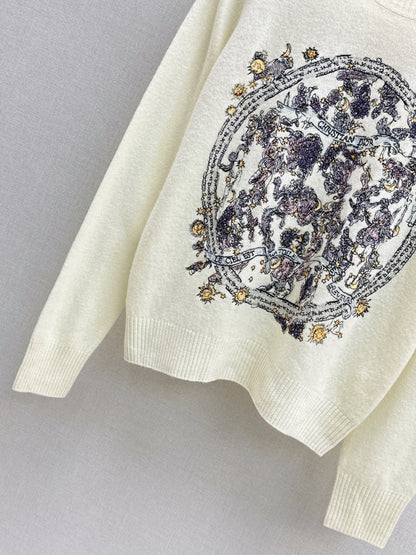 CD 25fw embroidery sweater