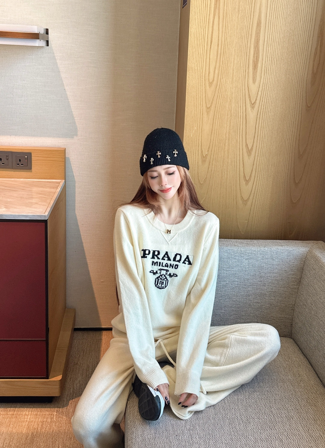 Pra 25fw sweater pants set