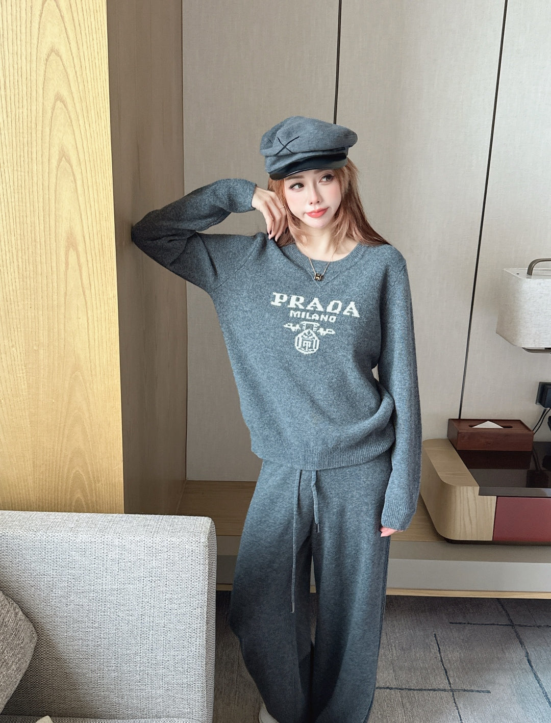 Pra 25fw sweater pants set