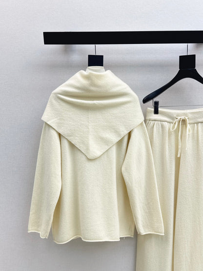 Max 25fw wool sweater+shawl wraps pants sets