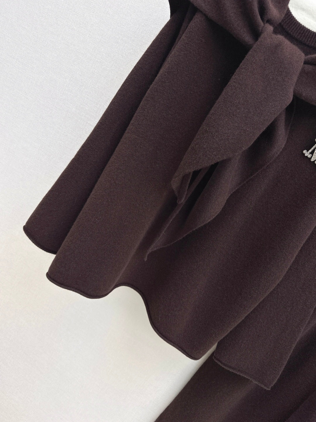 Max 25fw wool sweater+shawl wraps pants sets