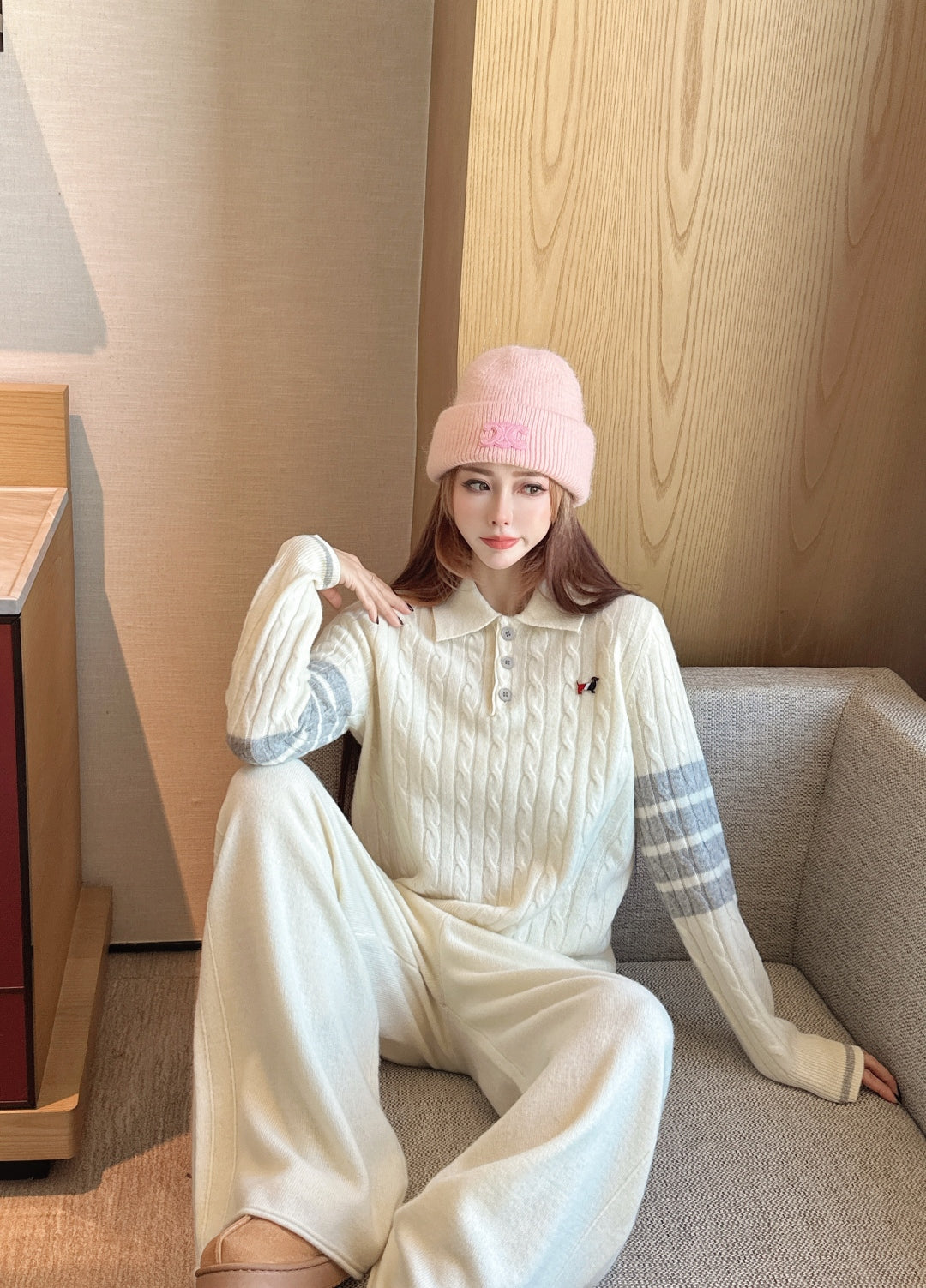 Thom 25fw sweater pants sets