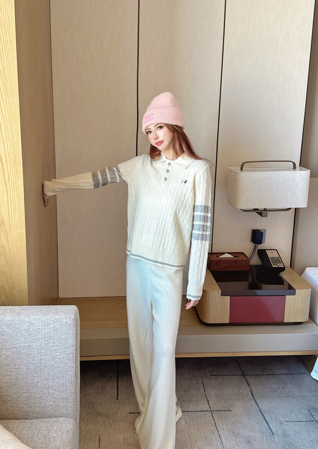 Thom 25fw sweater pants sets