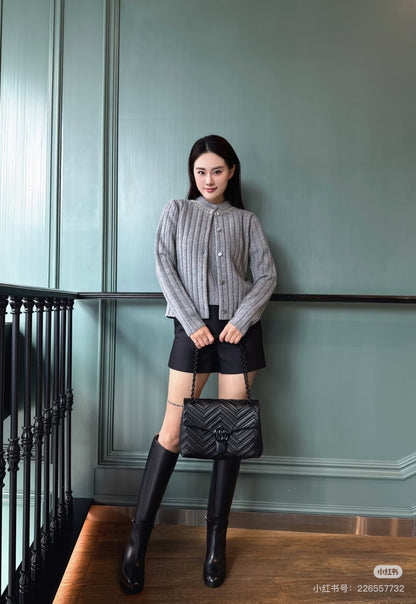 Guc 25fw british style cardigan