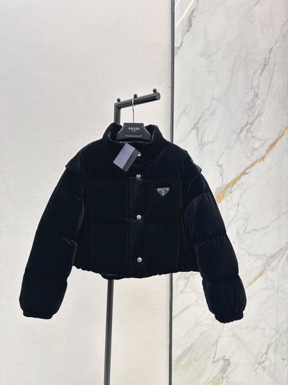 Pra 25fw velvet detachable down jacket