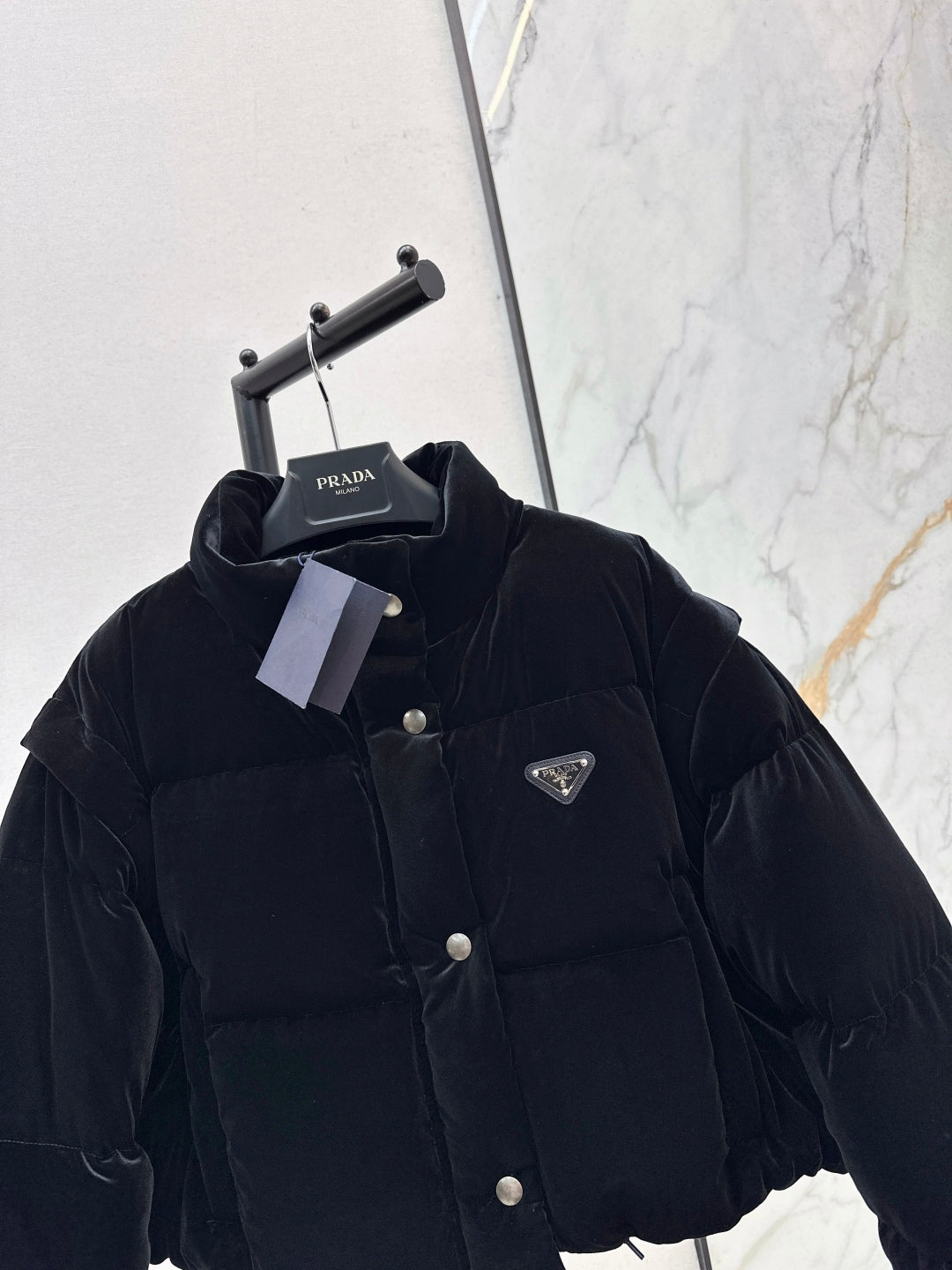 Pra 25fw velvet detachable down jacket