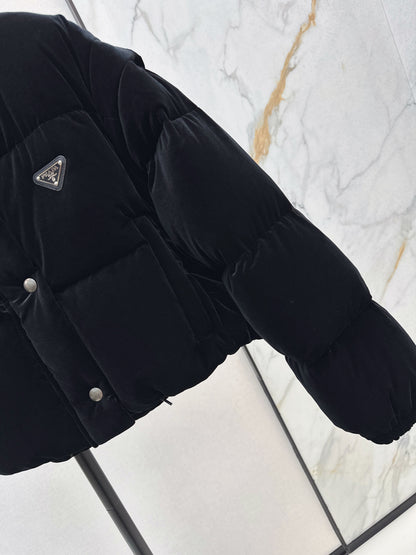 Pra 25fw velvet detachable down jacket