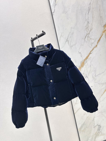 Pra 25fw velvet detachable down jacket