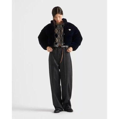 Pra 25fw velvet detachable down jacket