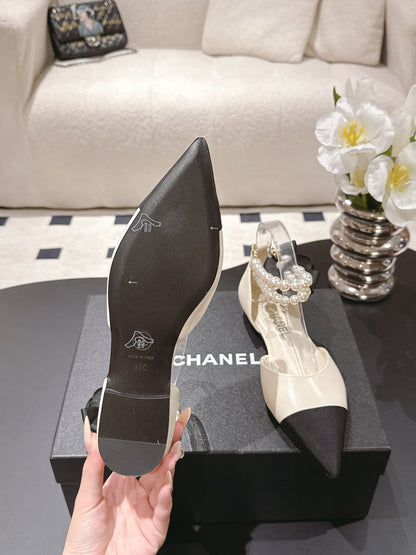 Chan 25fw slingback flats