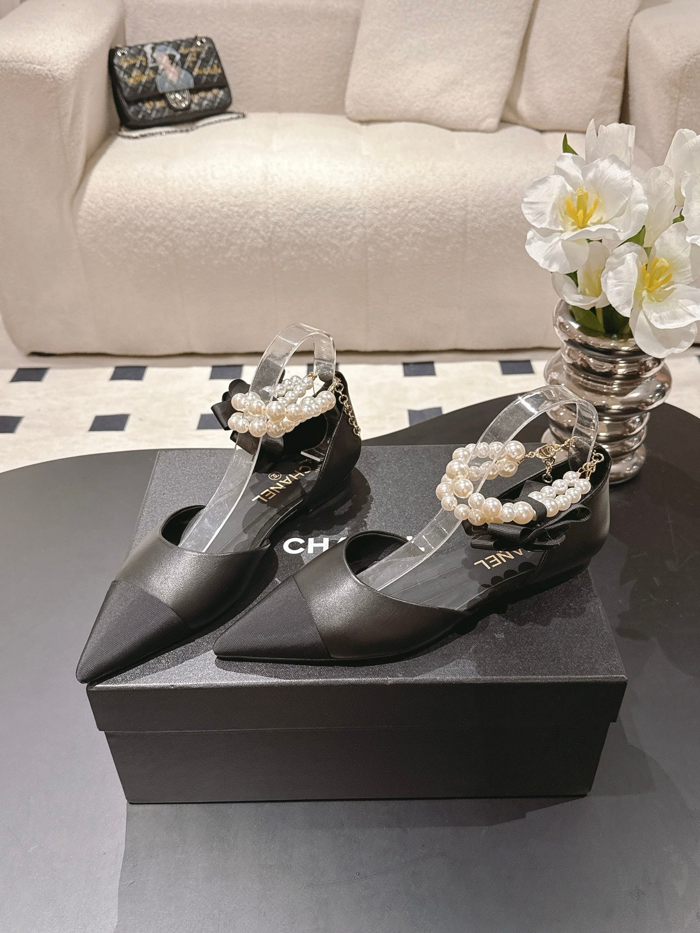 Chan 25fw slingback flats