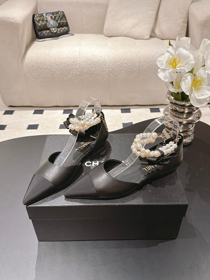 Chan 25fw slingback flats