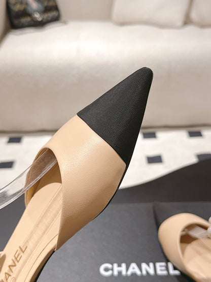 Chan 25fw slingback flats