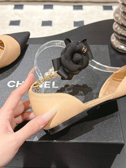 Chan 25fw slingback flats