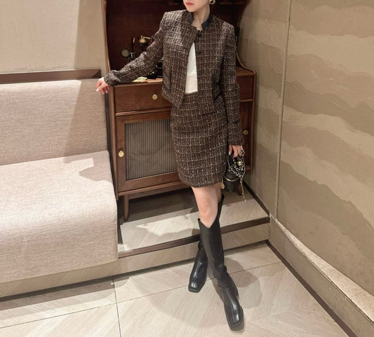 Chan 25fw tweed suit