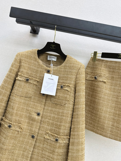 Chan 25fw woven tweed suit