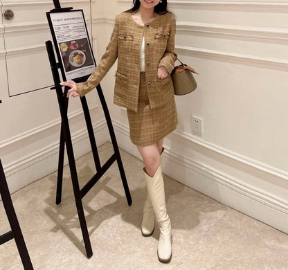 Chan 25fw woven tweed suit